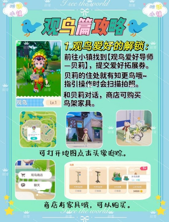 心动小镇观鸟爱好者找谁？心动小镇观鸟爱好攻略
