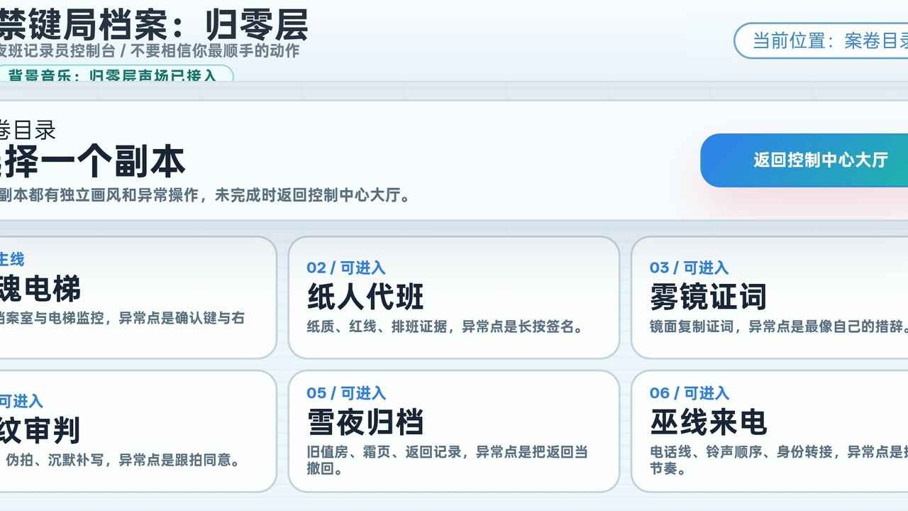 禁键局档案归零层安卓版免广告1 禁键局档案归零层安卓版免广告1