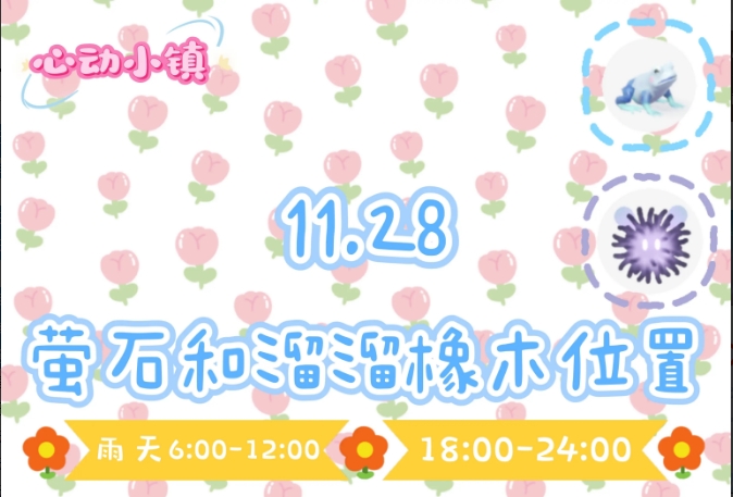 心动小镇11.28 今日萤石和溜溜橡木位置